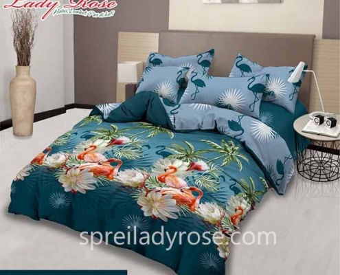 Sprei Lady Rose Flamingo Tropical King 180x200